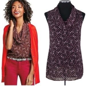 Cabi Venus Top Sleeveless Cowl Neck Blouse Size Medium Lined EUC
